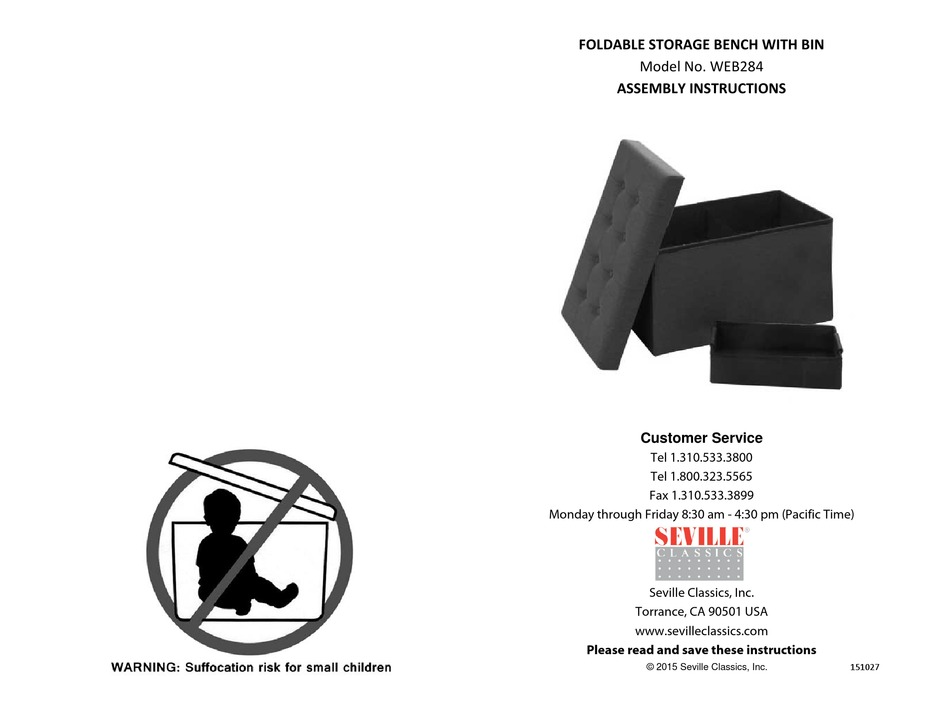 Seville Ultrahd Mega Storage Assembly Instructions www