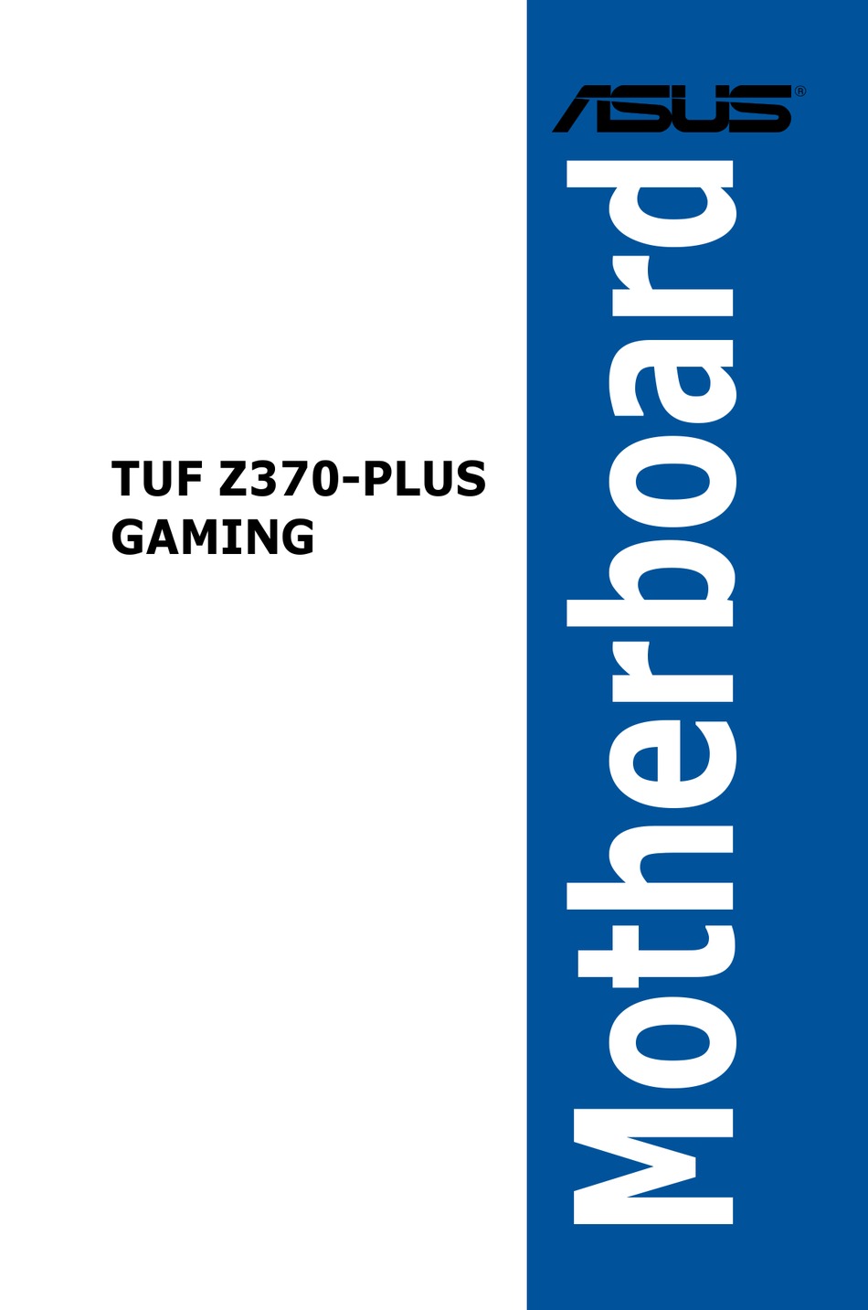 Asus Tuf Z370 Plus Gaming Manual Pdf Download Manualslib