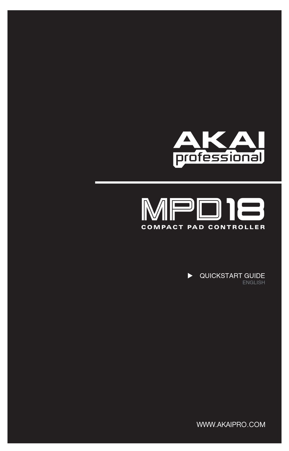 AKAI MPD18 QUICK START MANUAL Pdf Download | ManualsLib