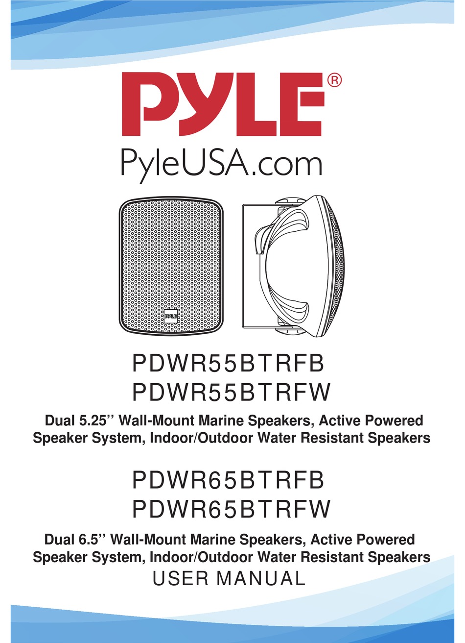 Pyle Pdwr55btrfb User Manual Pdf, Pyle Outdoor Speakers Manual