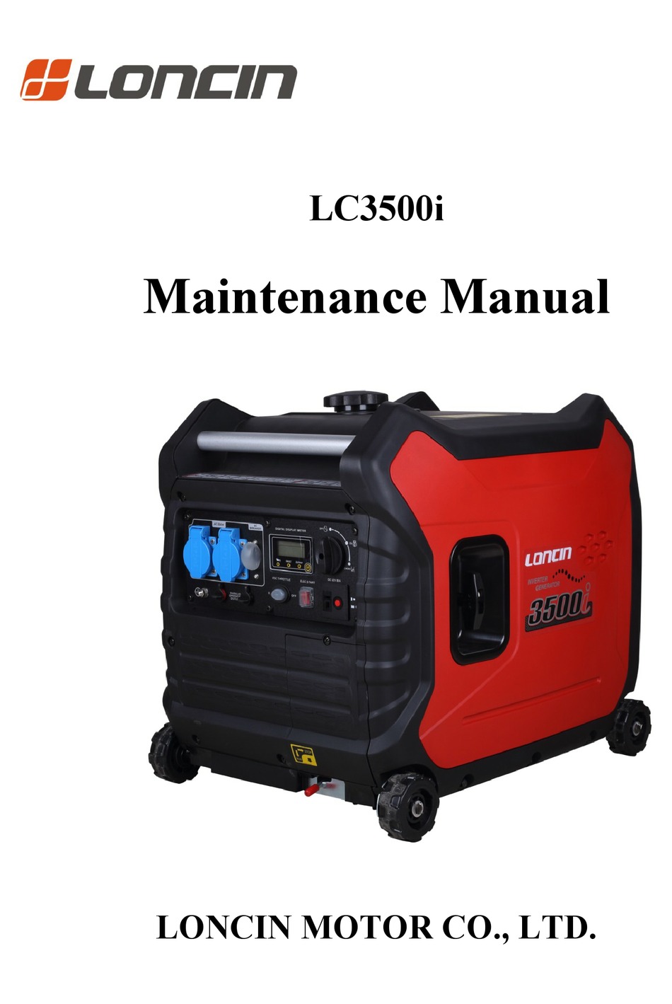 LONCIN LC3500I MAINTENANCE MANUAL Pdf Download | ManualsLib
