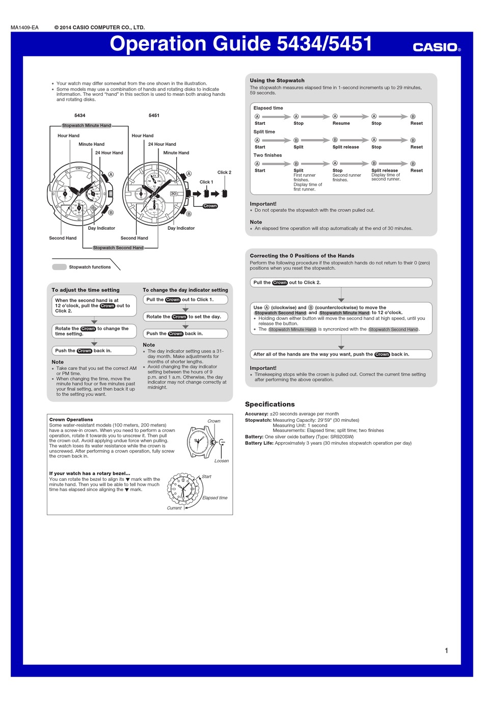 CASIO 5434 OPERATION MANUAL Pdf Download ManualsLib