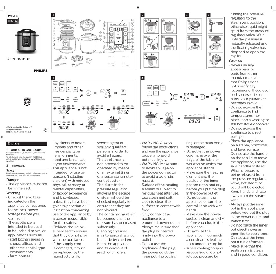 PHILIPS HD2137 USER MANUAL Pdf Download ManualsLib