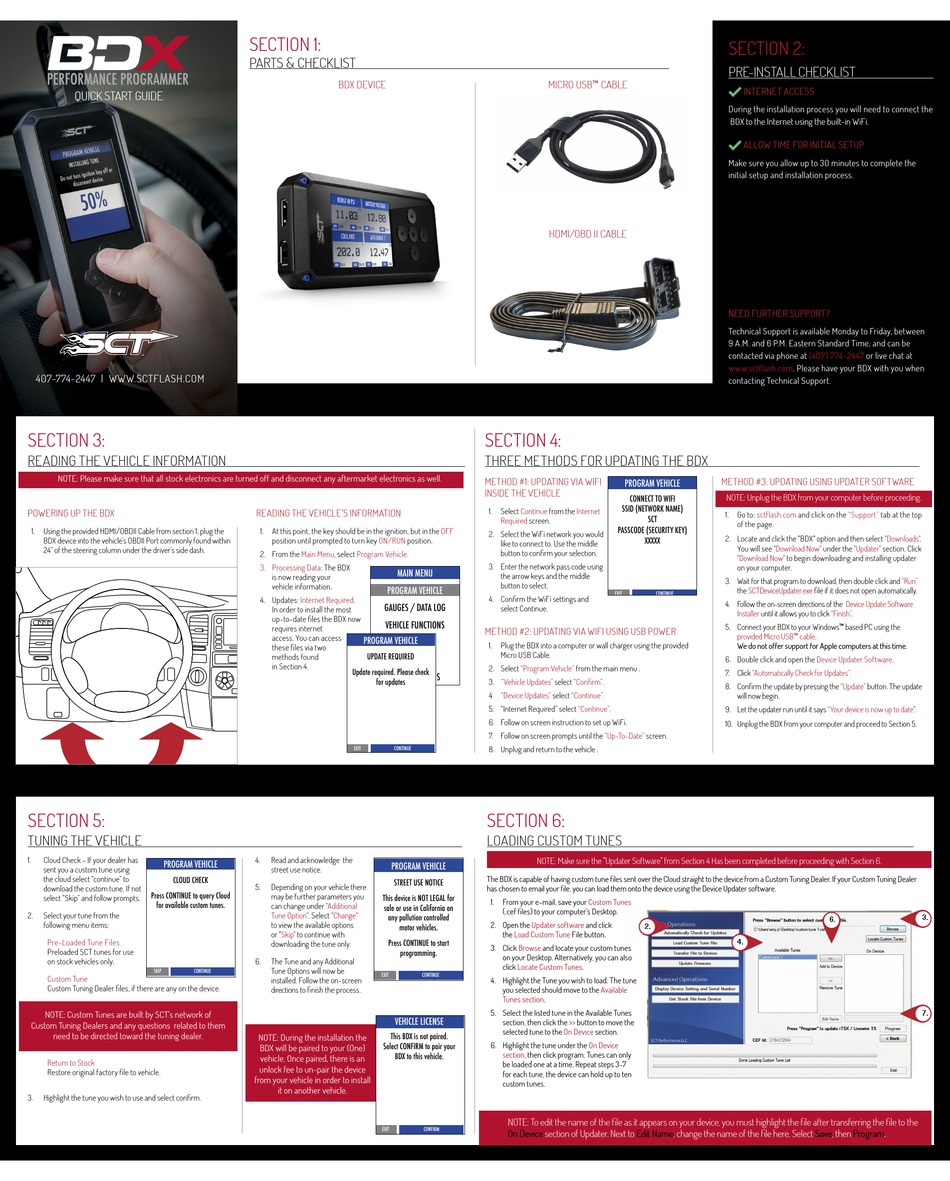 sct device updater say make sure device is connected