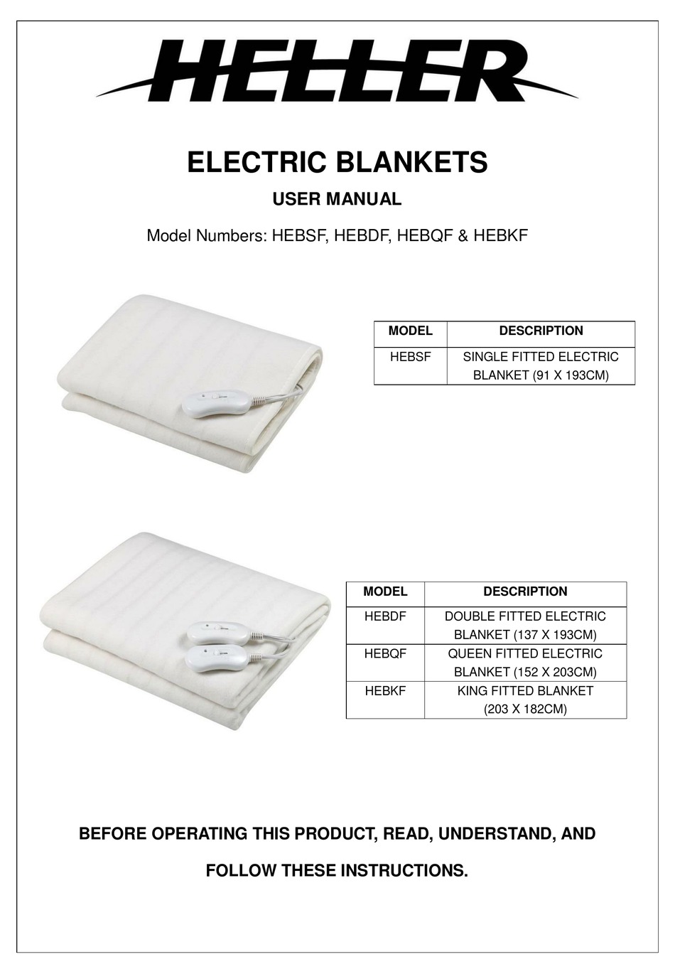 Heller outlet electric blanket