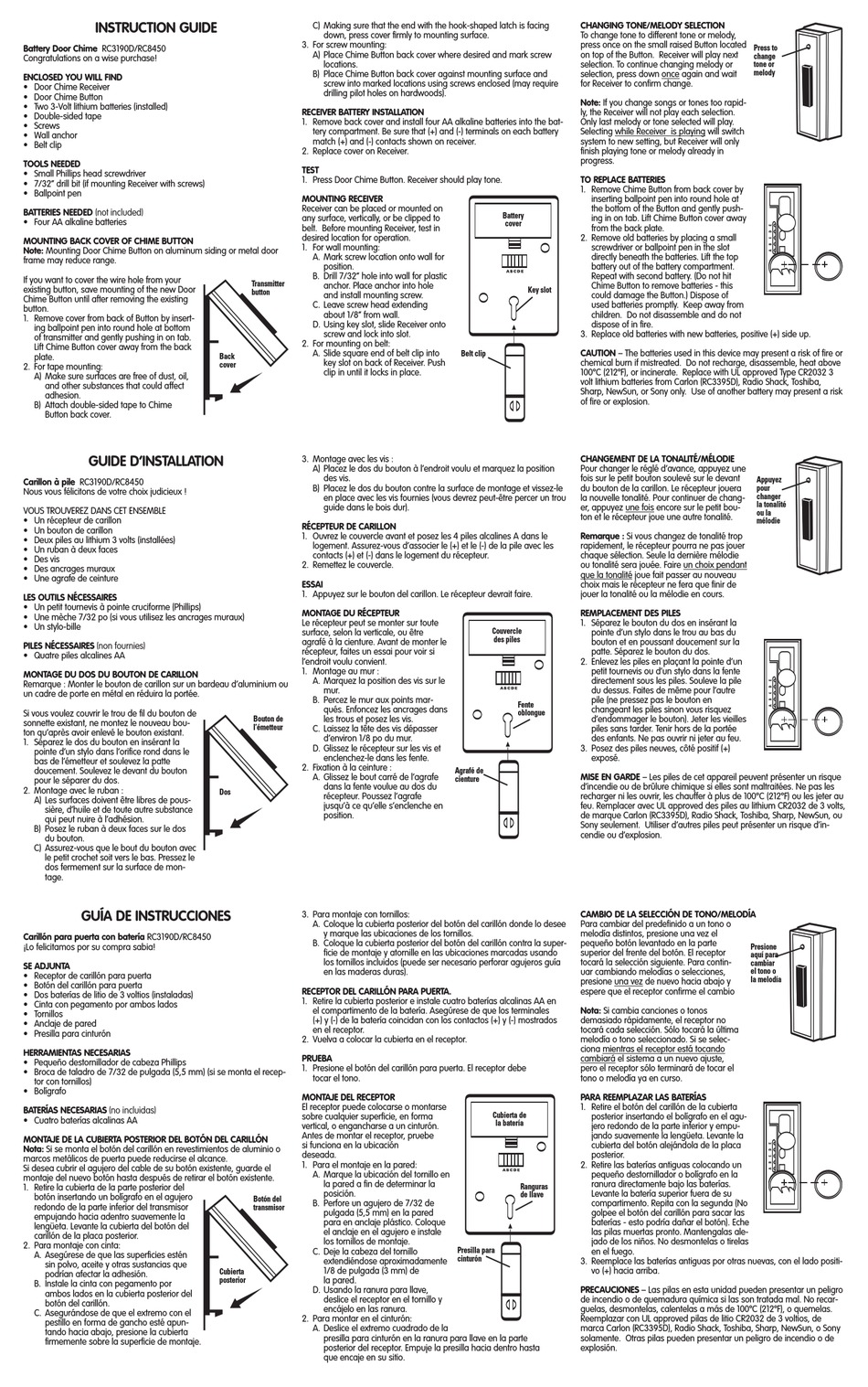 CARLON RC3190D INSTRUCTION MANUAL Pdf Download ManualsLib