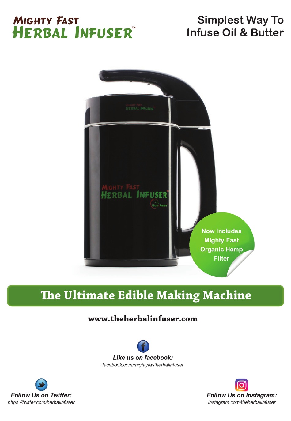 Mighty Fast Herbal Infuser High and Mighty Brand 2148 Tea Accessories