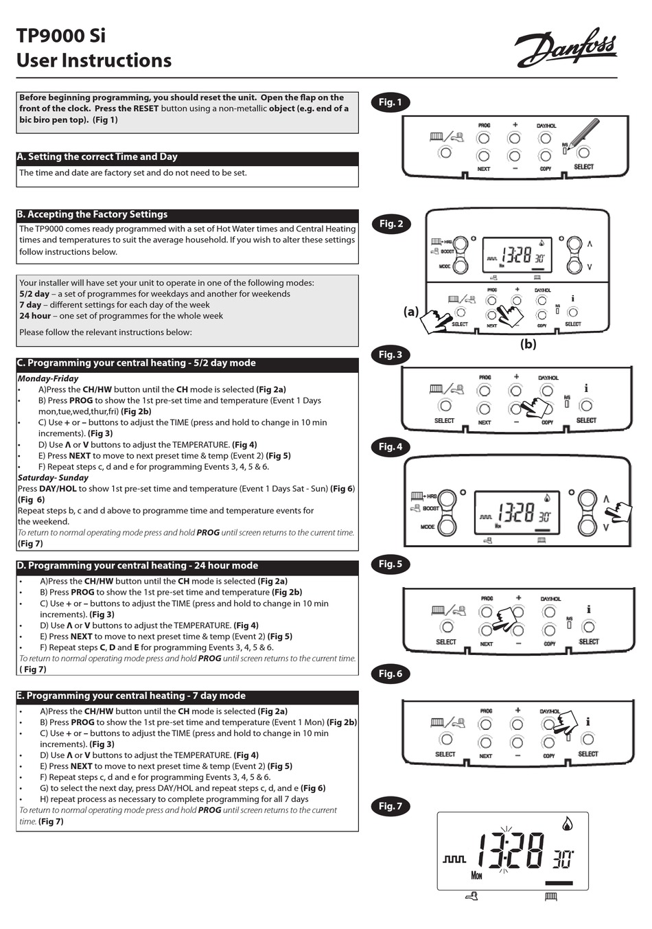 DANFOSS TP9000 SI USER INSTRUCTIONS Pdf Download ManualsLib