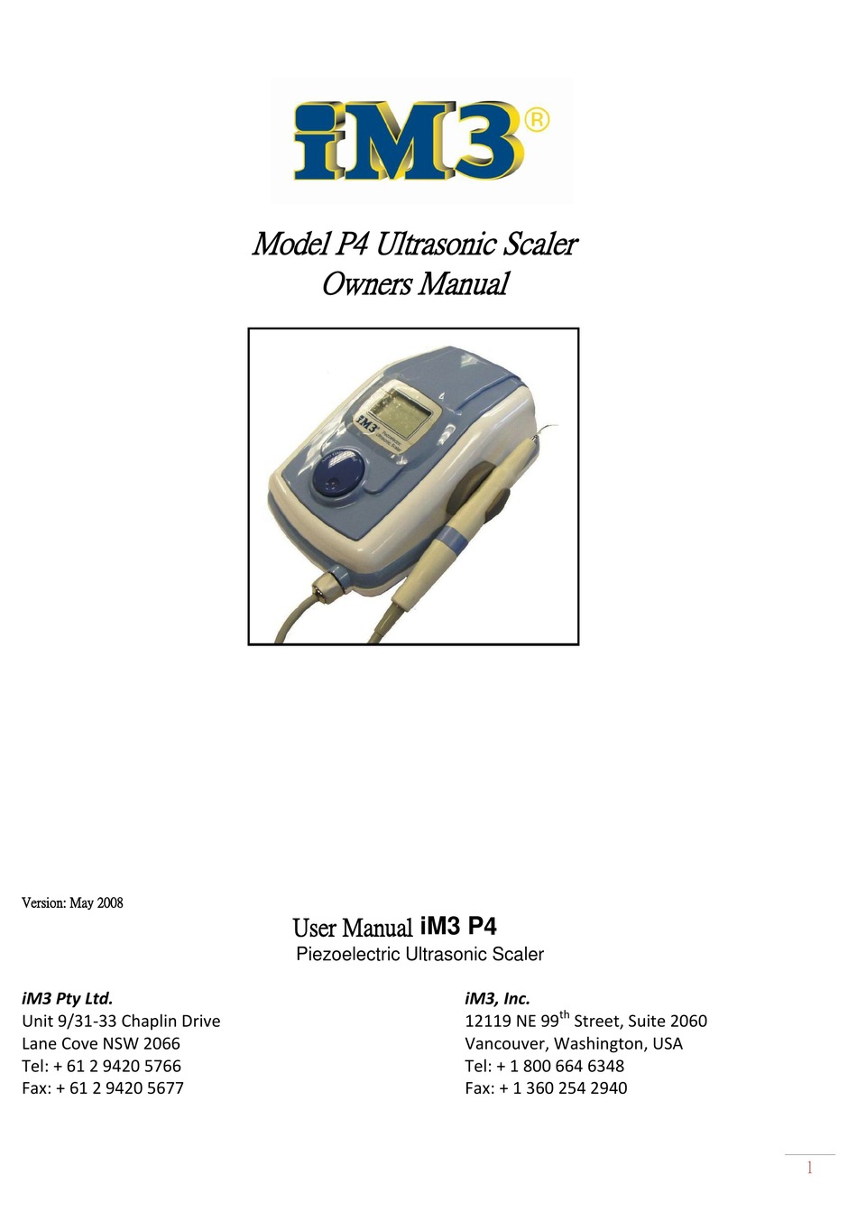 IM3 P4 OWNER'S MANUAL Pdf Download ManualsLib