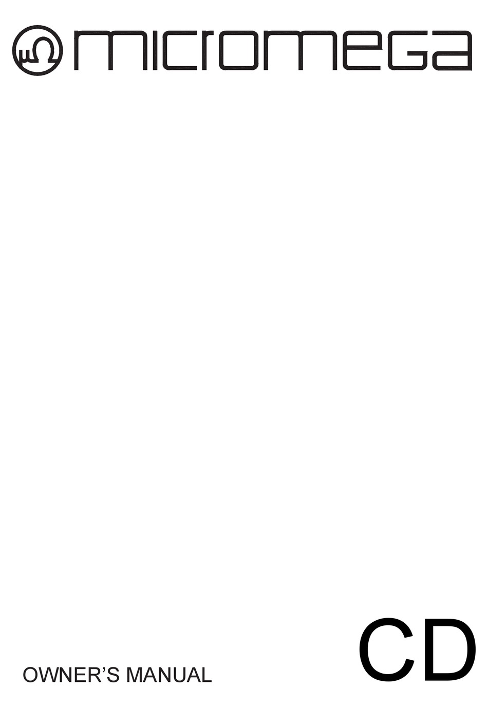 MICROMEGA CD OWNER'S MANUAL Pdf Download ManualsLib