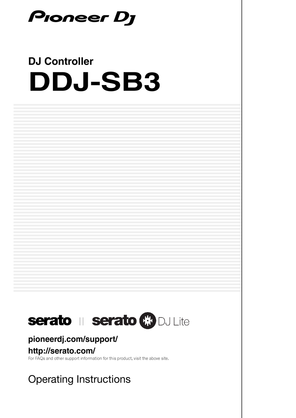 Pioneer Dj Ddj Sb3 Operating Instructions Manual Pdf Download Manualslib