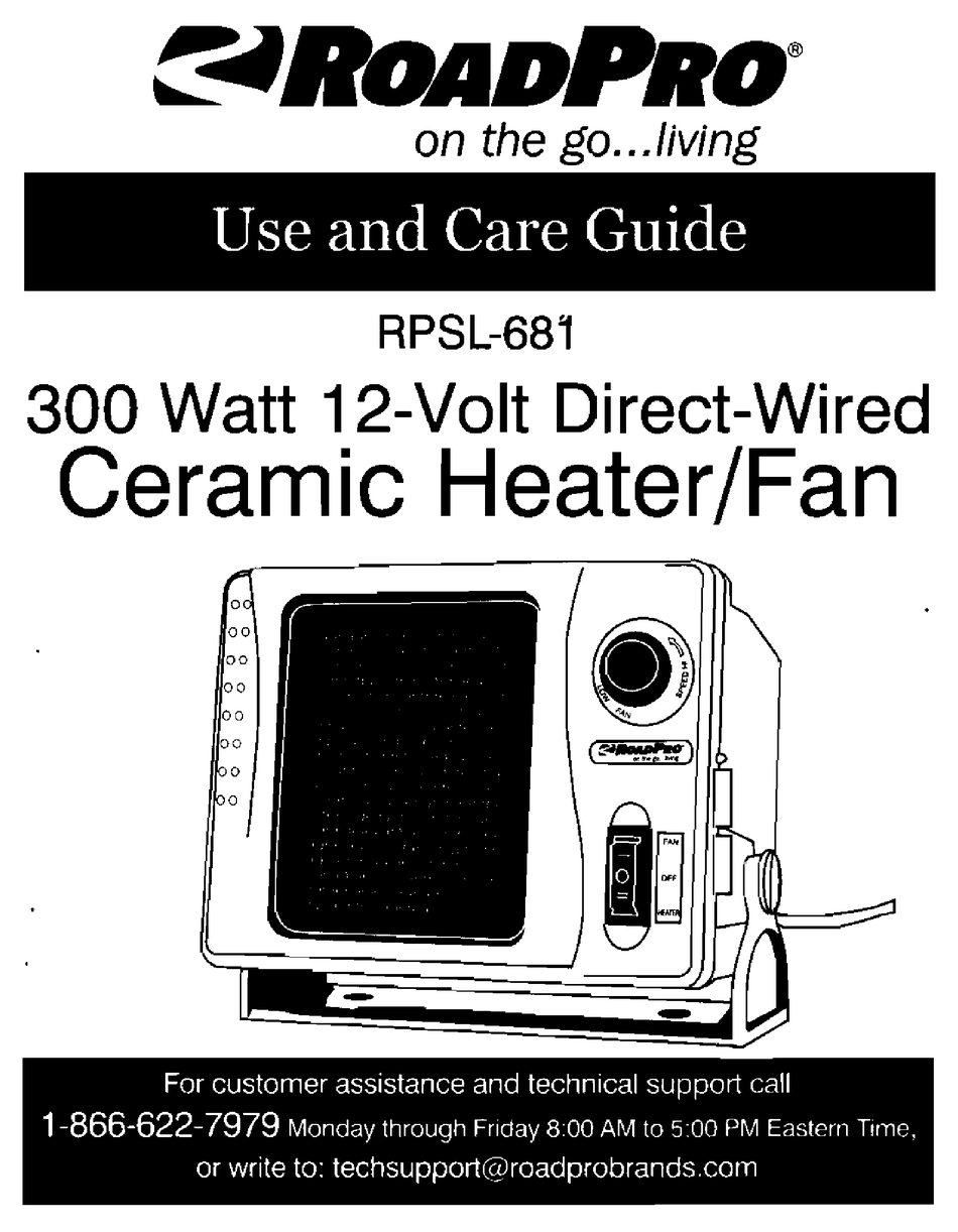 ROADPRO RPSL-681 USE AND CARE MANUAL Pdf Download | ManualsLib