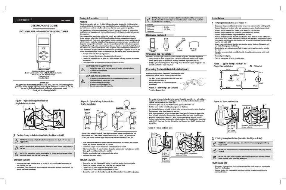 Defiant Daylight Adjusting Digital Timer Wiring Diagram Wiring Diagram