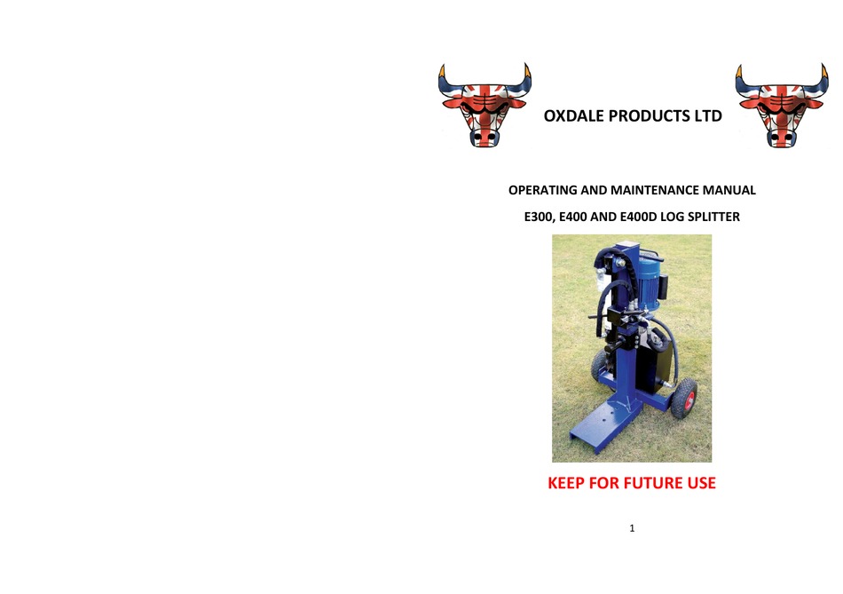 OXDALE E300 OPERATING AND MAINTENANCE MANUAL Pdf Download ManualsLib