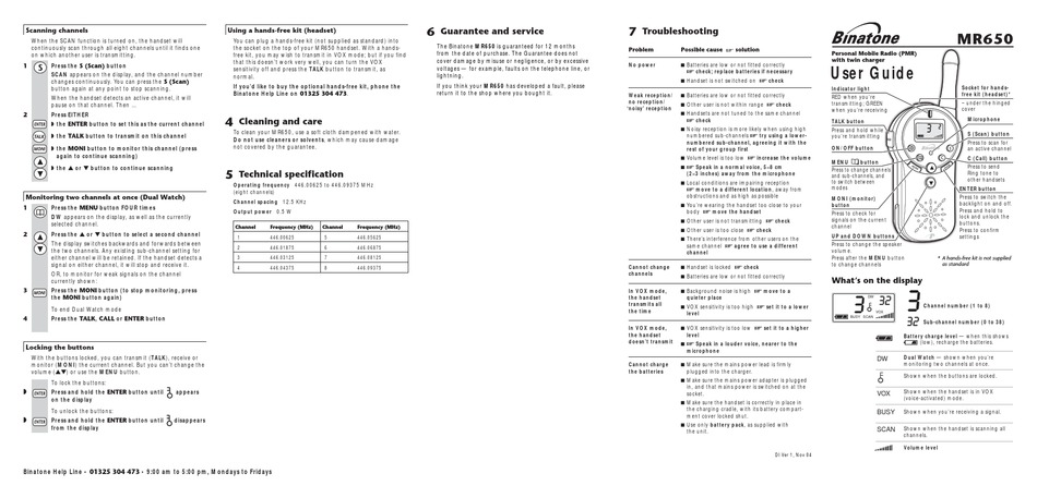 BINATONE MR650 USER MANUAL Pdf Download | ManualsLib