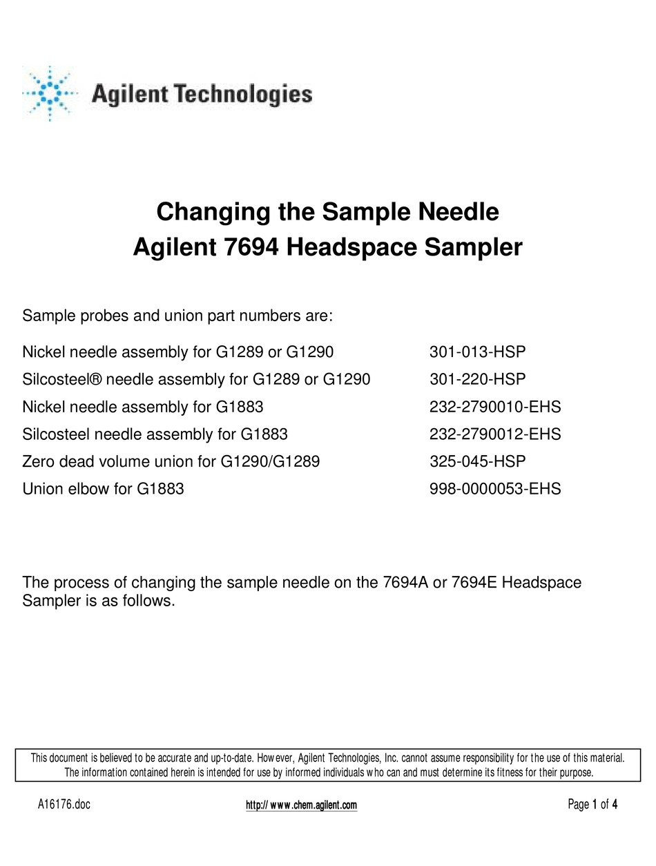 AGILENT TECHNOLOGIES 7694 MANUAL Pdf Download ManualsLib