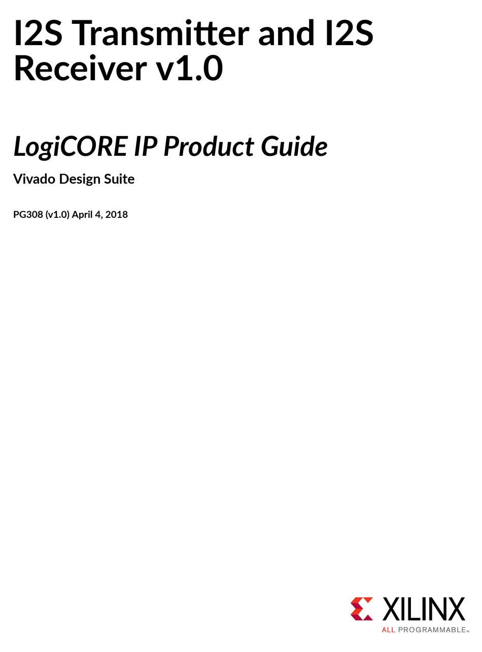 XILINX I2S PRODUCT MANUAL Pdf Download ManualsLib