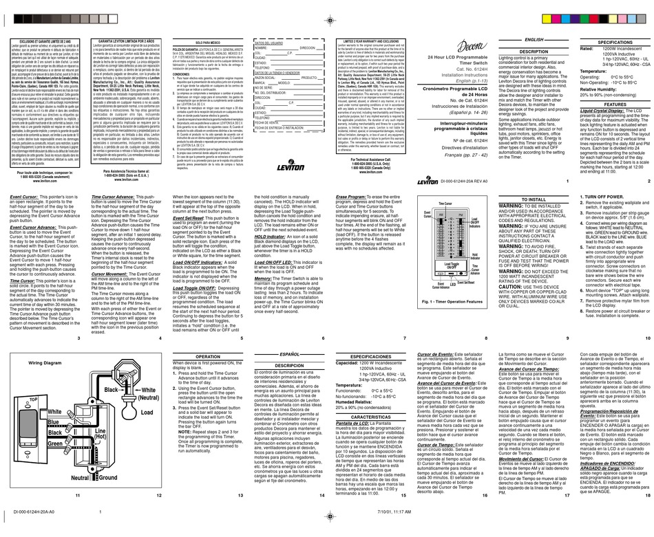 LEVITON 6124H INSTALLATION INSTRUCTIONS Pdf Download ManualsLib   Leviton 6124h 