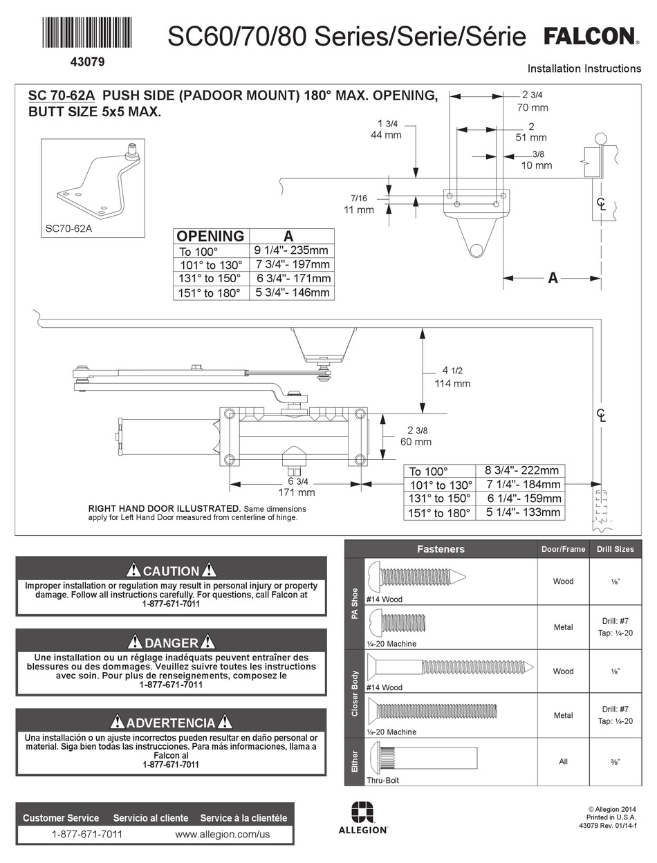 FALCON SC80 INSTALLATION INSTRUCTIONS MANUAL Pdf Download ManualsLib