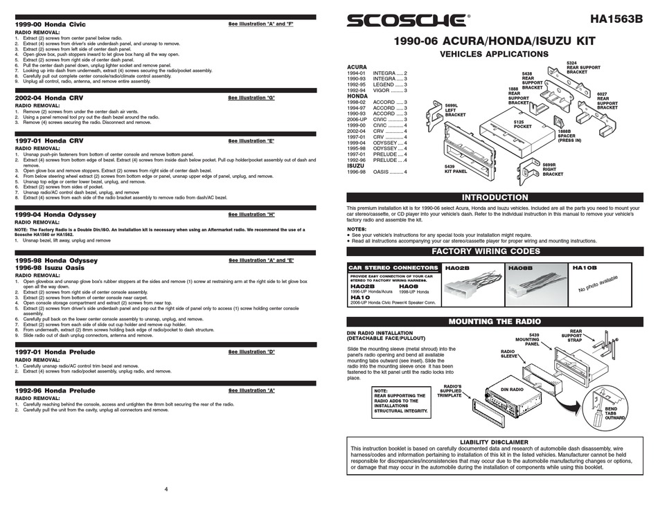 Scosche Ha1563b Installation Manual Pdf Download Manualslib