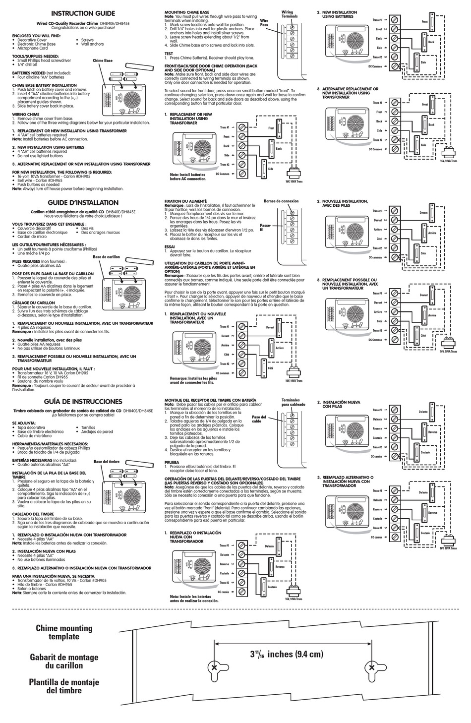 CARLON DH840E INSTRUCTION MANUAL Pdf Download ManualsLib