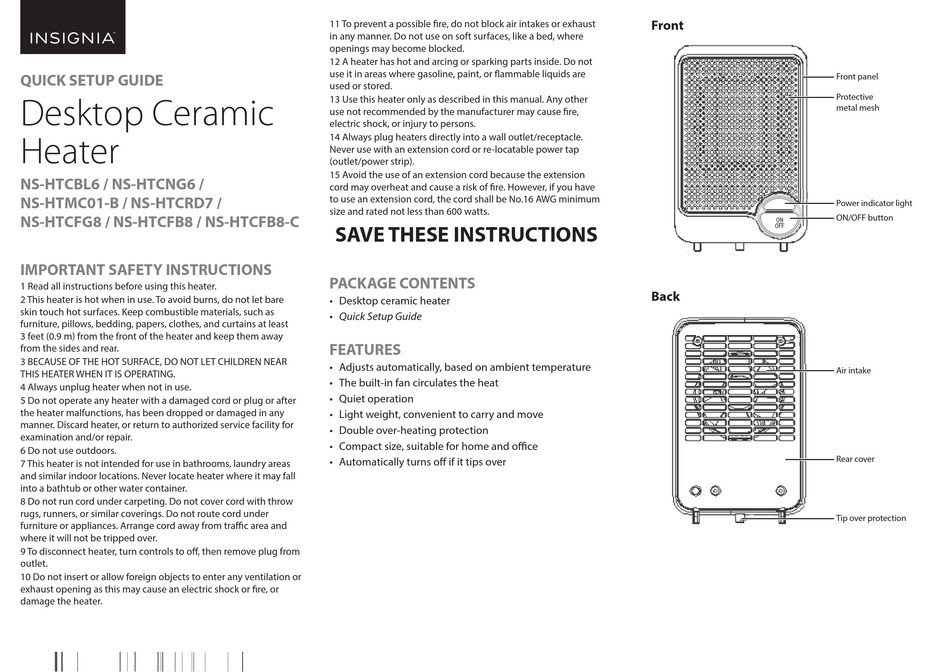 INSIGNIA NS-HTCBL6 QUICK SETUP MANUAL Pdf Download | ManualsLib
