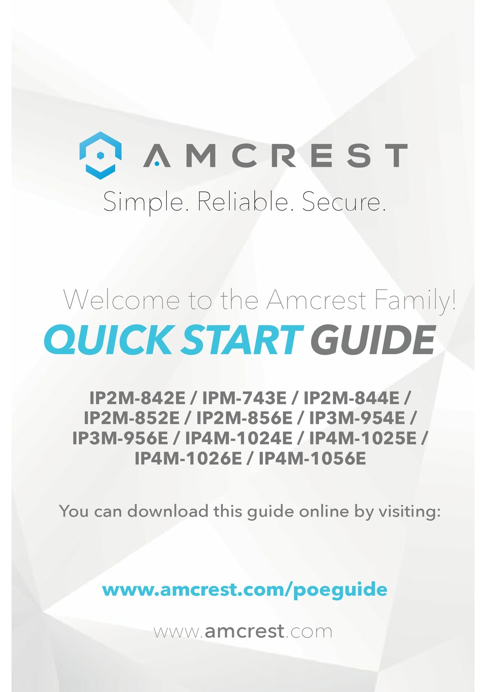 AMCREST IP2M842E QUICK START MANUAL Pdf Download ManualsLib