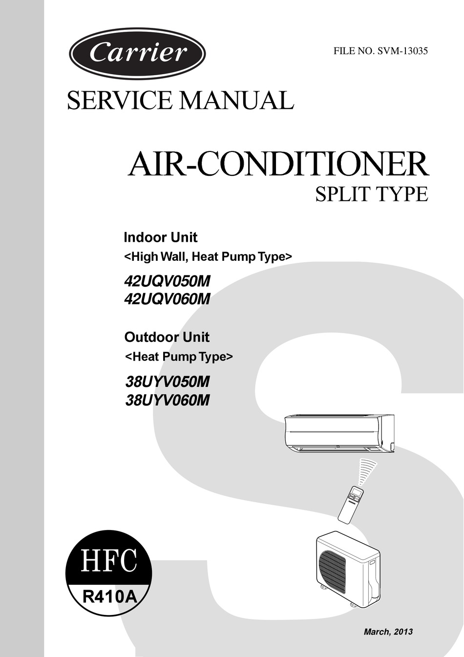 Carrier 42uqv050m Service Manual Pdf Download Manualslib