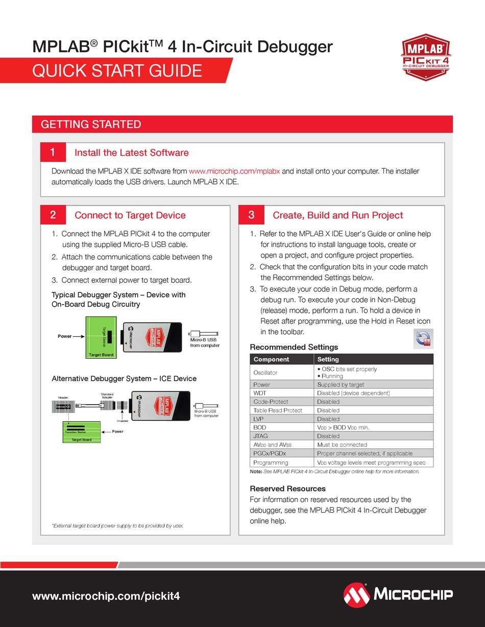 MPLAB PICKIT 4 QUICK START MANUAL Pdf Download | ManualsLib