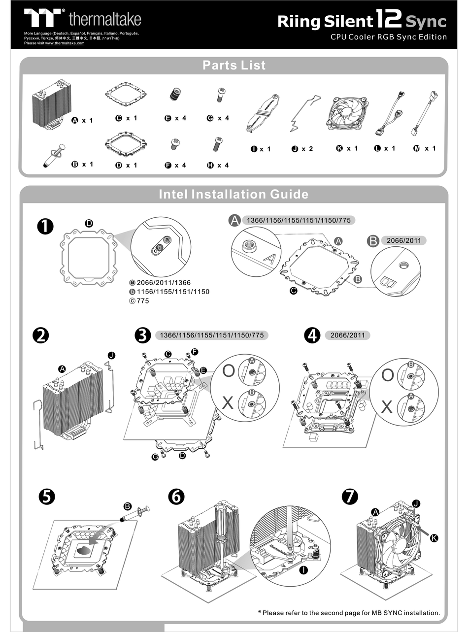 Thermaltake Riing Silent 12 Sync User Manual Pdf Download Manualslib