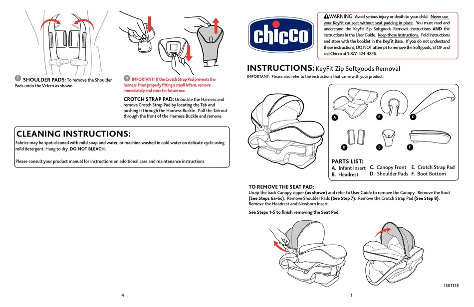 Chicco Keyfit Zip Instructions Pdf Manualslib - Chicco Keyfit Infant Car Seat Instructions