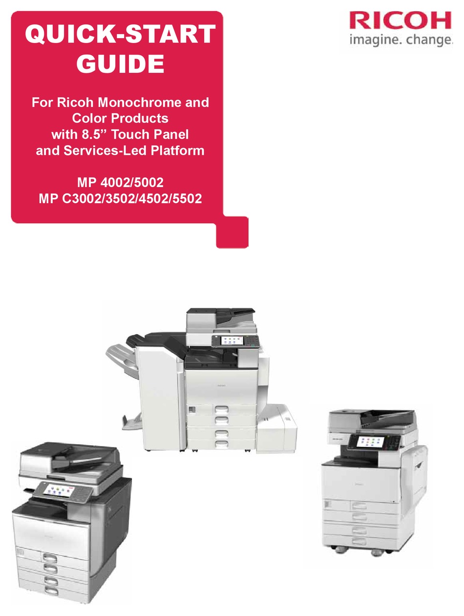 Ricoh Mp 4002 Quick Start Manual Pdf Download Manualslib