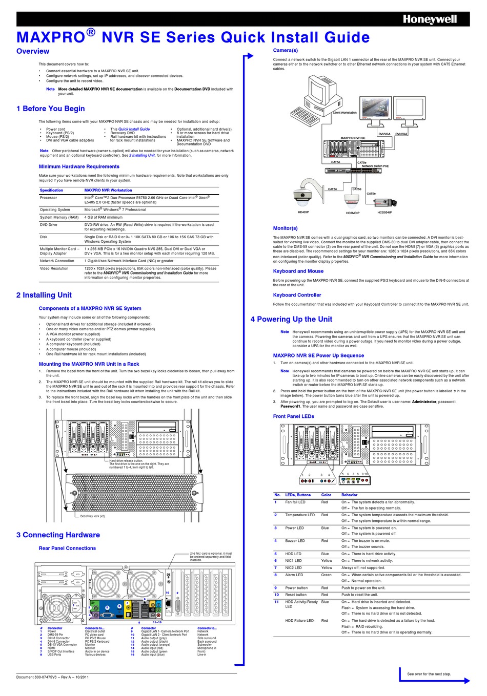 HONEYWELL MAXPRO QUICK INSTALL MANUAL Pdf Download ManualsLib