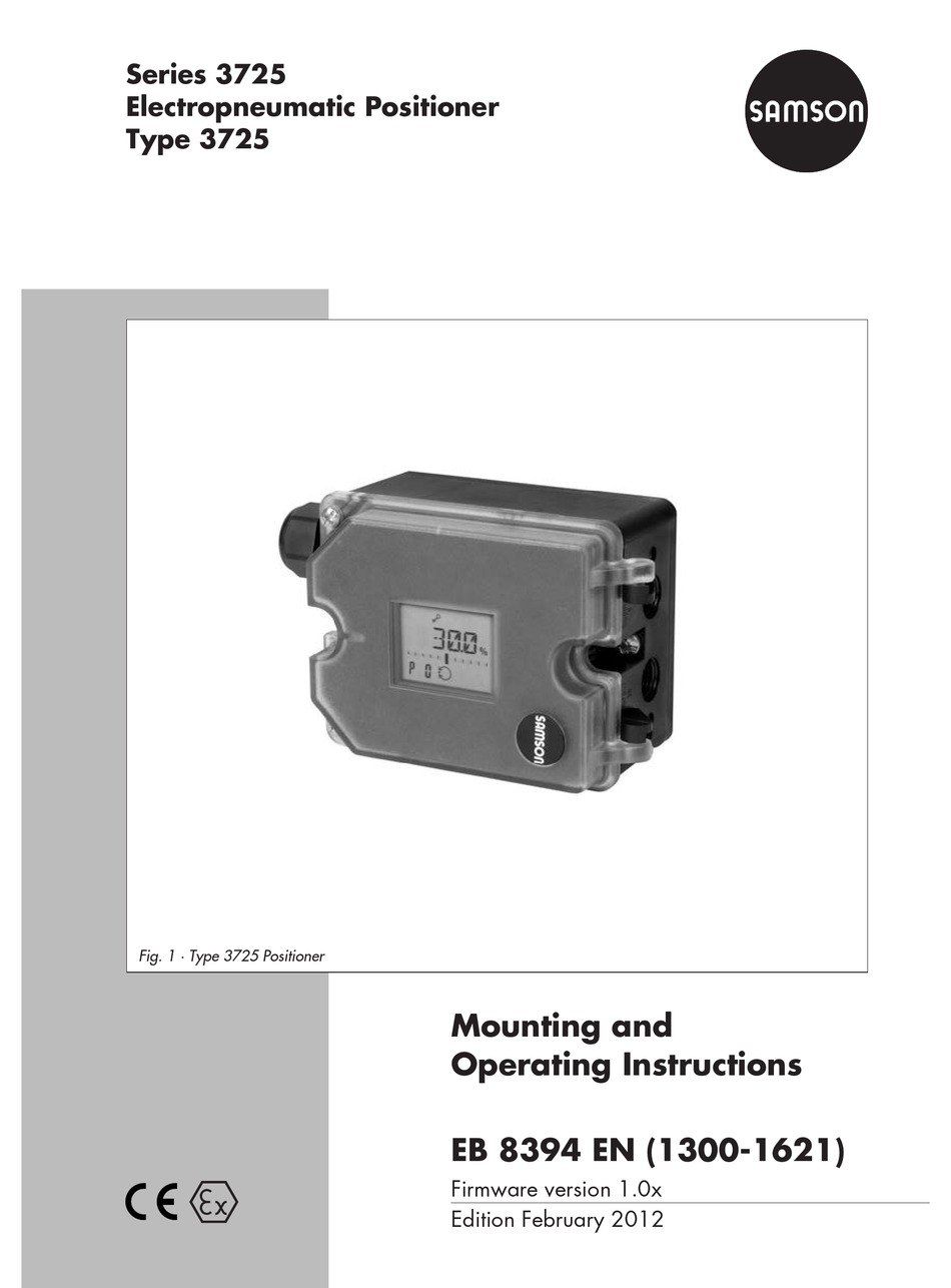 SAMSON 3725 SERIES MOUNTING AND OPERATING INSTRUCTIONS Pdf Download ...