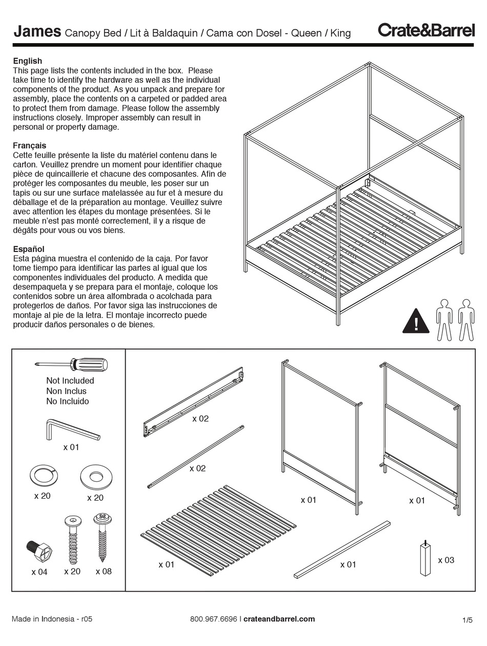 CRATE AND BARREL 462728 ASSEMBLY INSTRUCTIONS Pdf Download ManualsLib