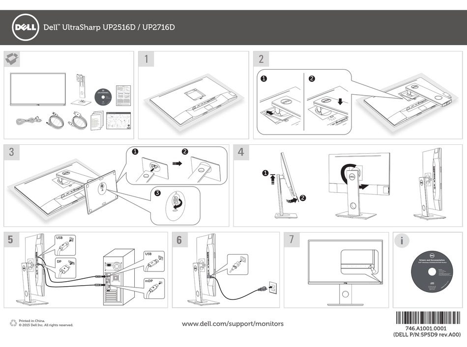 DELL ULTRASHARP UP2516D QUICK START MANUAL Pdf Download | ManualsLib