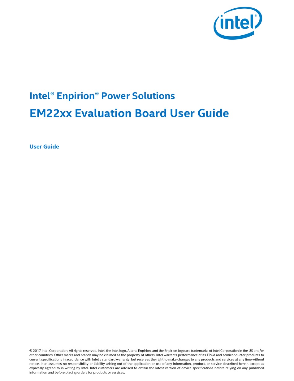 INTEL EM2260 USER MANUAL Pdf Download ManualsLib