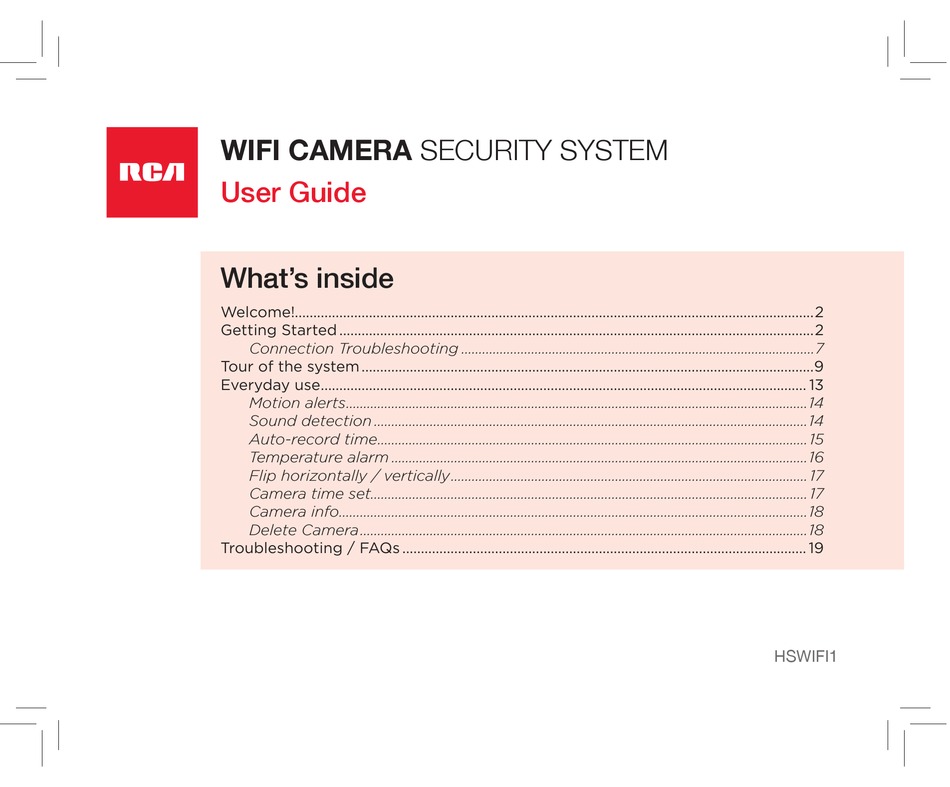 rca security camera troubleshooting