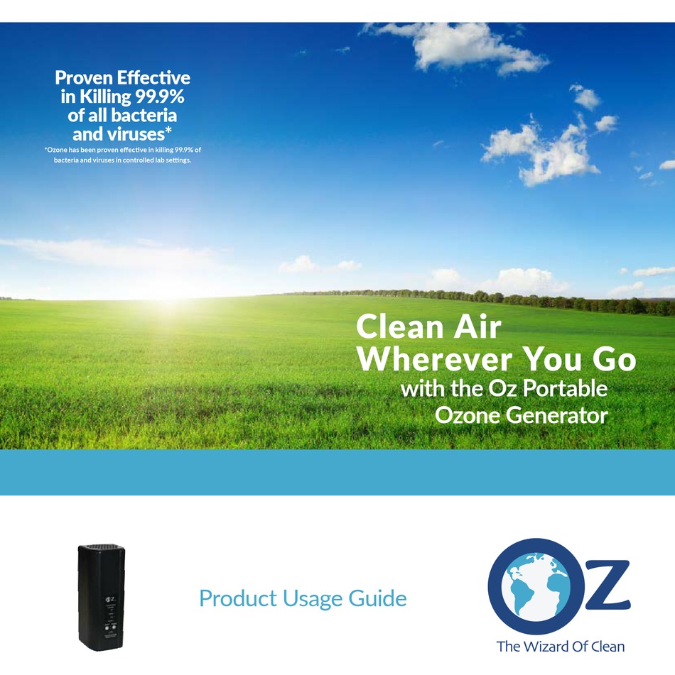 OZ PORTABLE PRODUCT USAGE MANUAL Pdf Download ManualsLib