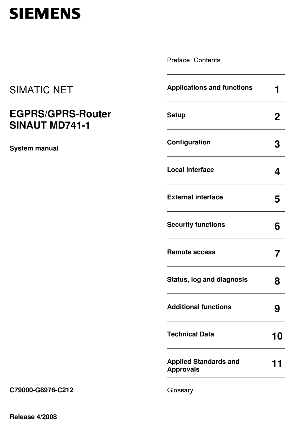 Siemens Sinaut Md741 1 System Manual Pdf Download Manualslib