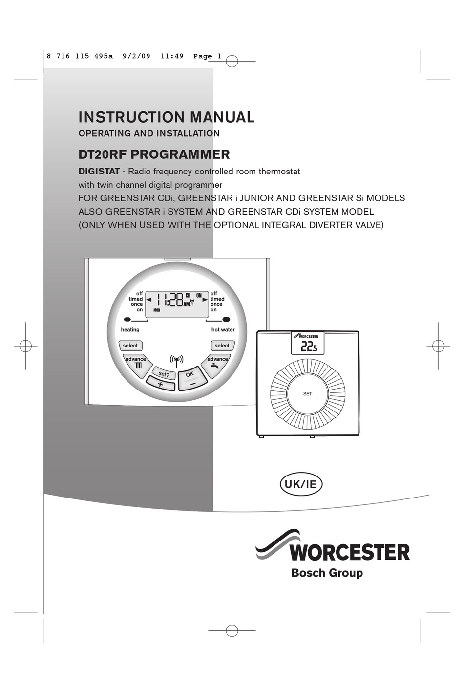 WORCESTER DT20RF INSTRUCTION MANUAL Pdf Download ManualsLib