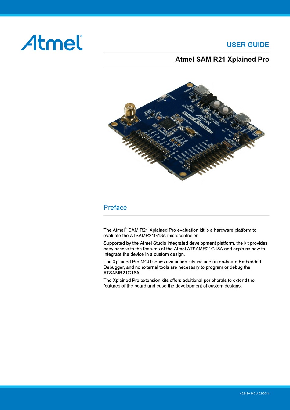 ATMEL SAM R21 XPLAINED PRO USER MANUAL Pdf Download | ManualsLib