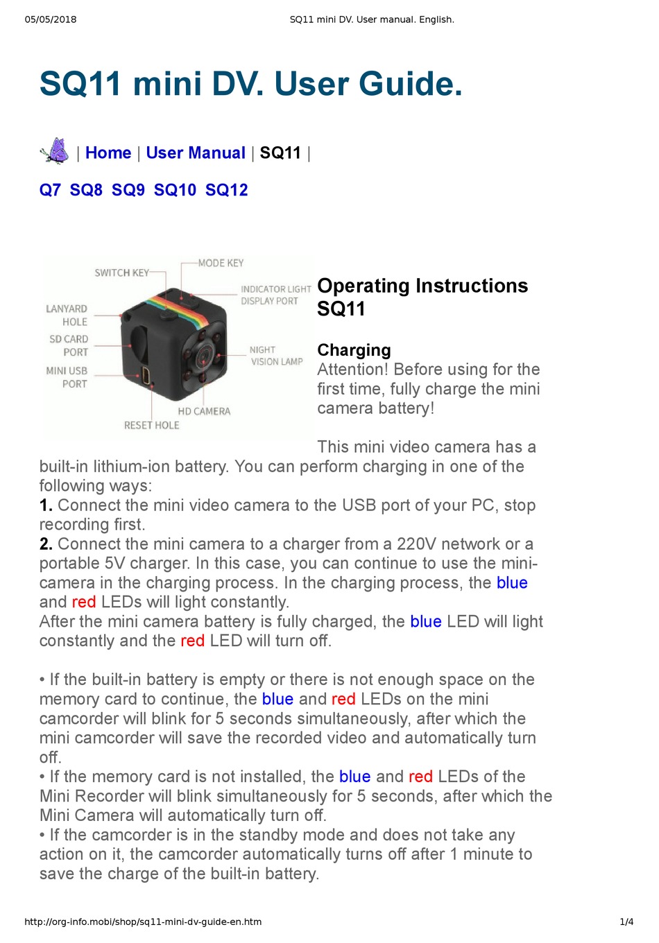 Sq11 mini dv camera connect to tv