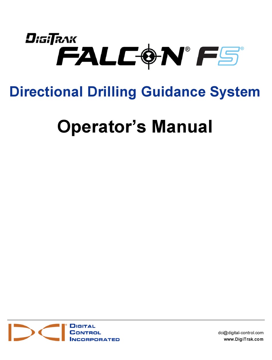 DIGITRAK FALCON F5 OPERATOR'S MANUAL Pdf Download | ManualsLib