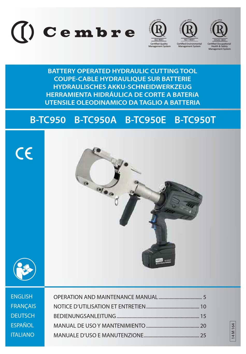 CEMBRE B-TC950A OPERATION AND MAINTENANCE MANUAL Pdf Download | ManualsLib