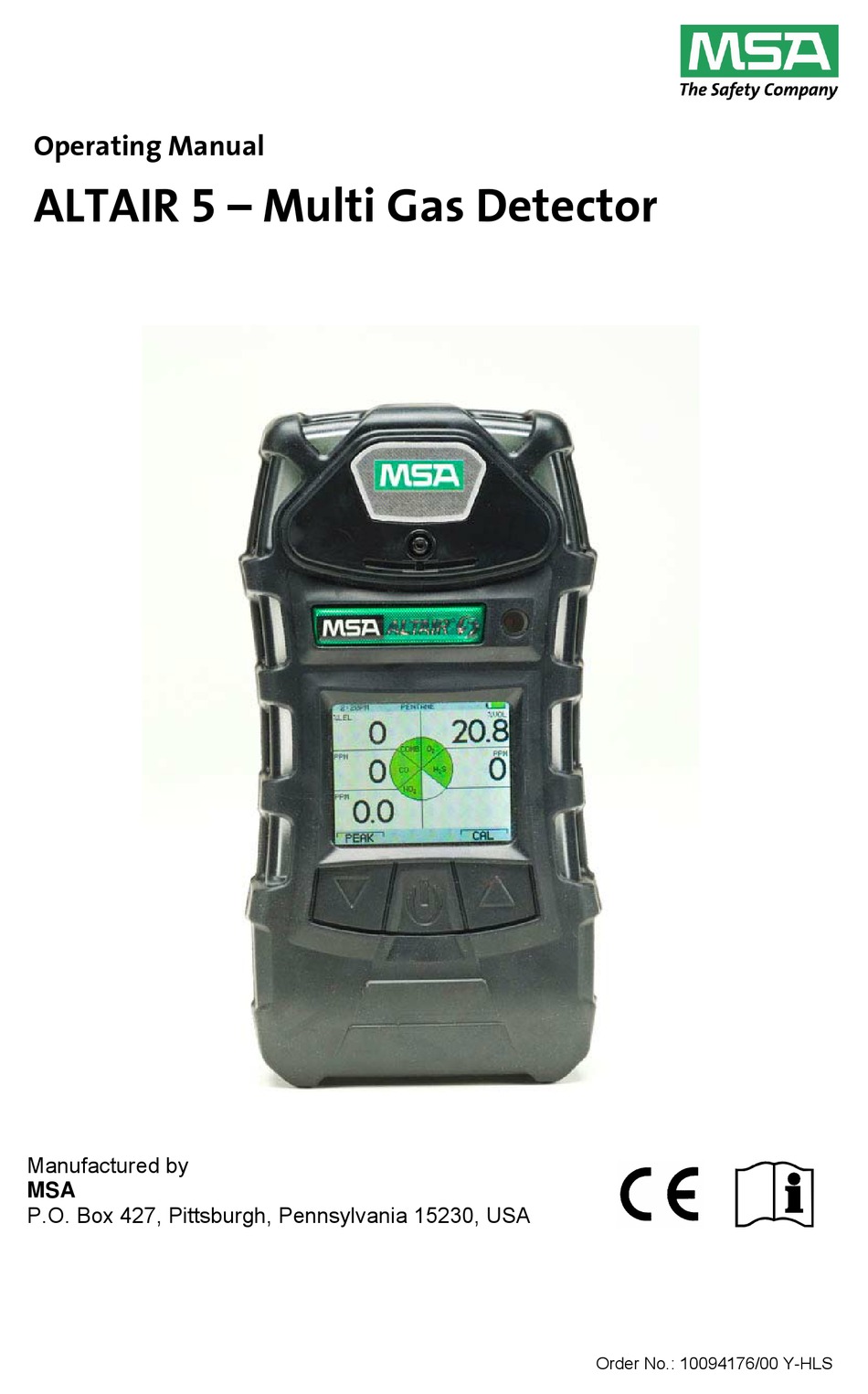 Msa Altair 5 Operating Manual Pdf Download Manualslib Msa Altair 5 Operating Manual Pdf Download Manualslib