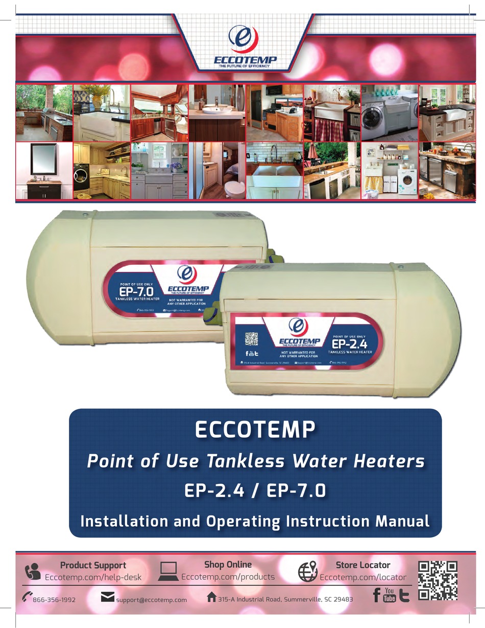 ECCOTEMP EP2.4 INSTALLATION AND OPERATING INSTRUCTION MANUAL Pdf