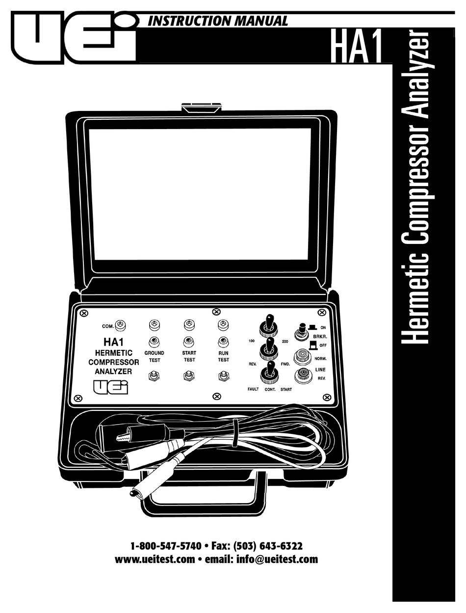 UEI HA1 INSTRUCTION MANUAL Pdf Download | ManualsLib