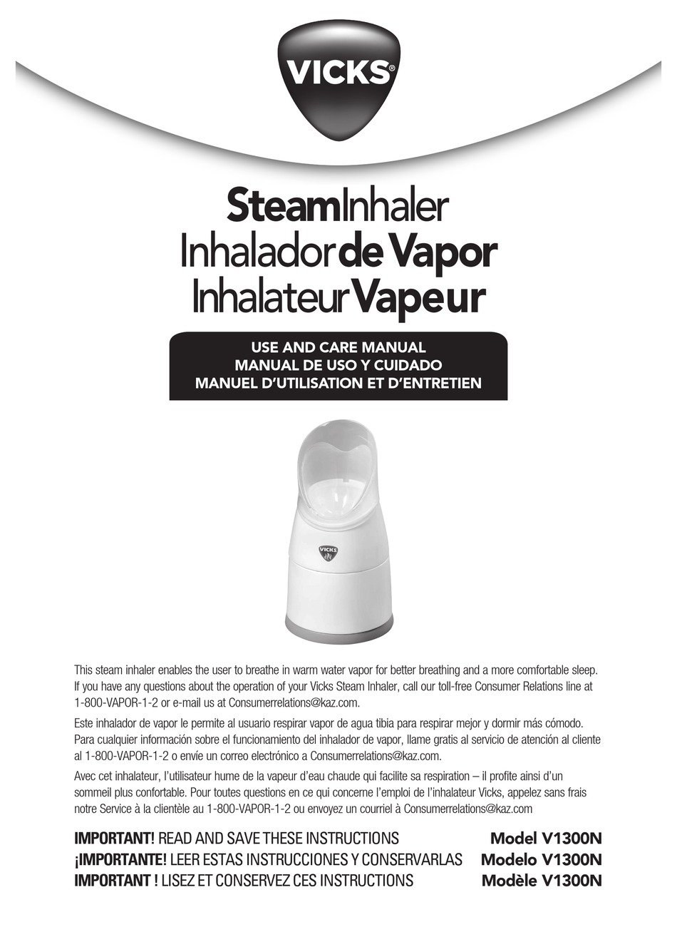 Vicks Steam Inhaler vapeur