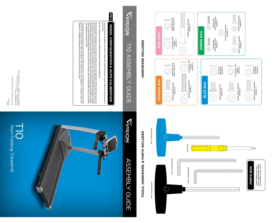 VISION FITNESS T10 ASSEMBLY MANUAL Pdf Download | ManualsLib